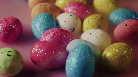 Easter Paschal Colorful Eggs Celebration Video stock 287571570
