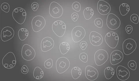 Easter Pattern black white. Stock Illustration