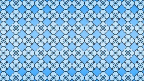 Easter Pattern Blue Neon Colors Easter Holiday. Circle Flower Pattern Stock Illustration