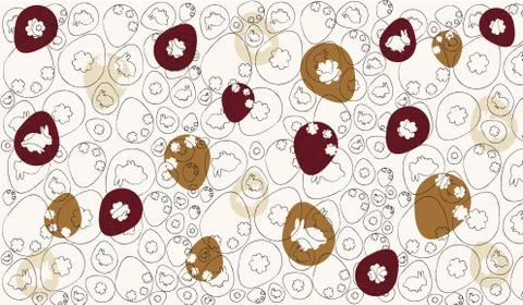 Easter Pattern brown. Illustrazione stock