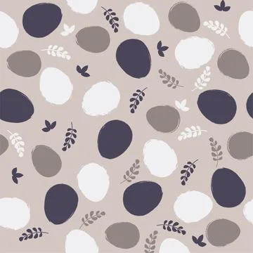 Easter pattern with eggs and flowers in pastel colors. Seamless Rapport for your イラスト素材