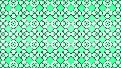 Easter Pattern Green Neon Colors Easter Holiday. Circle Flower Pattern Stock Illustration