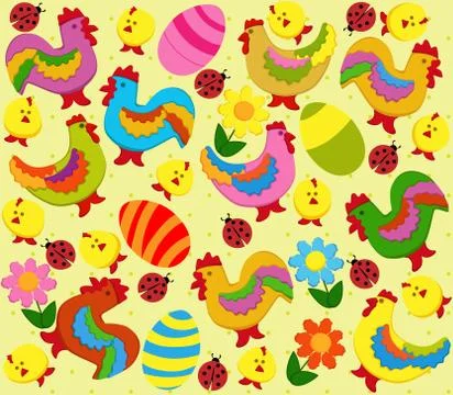 Easter pattern Stock Illustration