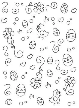 Easter Pattern 스톡 일러스트