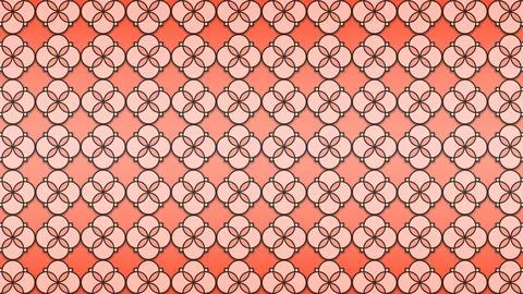 Easter Pattern Orange Neon Colors Easter Holiday. Circle Flower Pattern Stock Illustration
