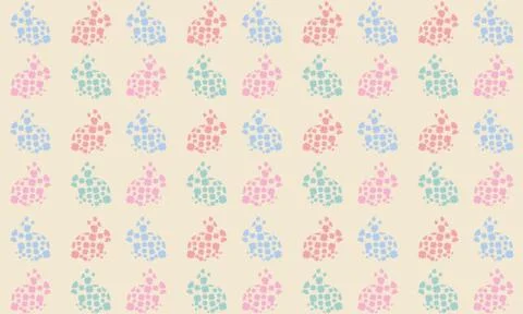 Easter Pattern Pink Blue Green Illustrazione stock
