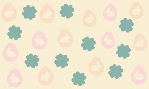 Easter Pattern Rabbit Pink Green Illustrazione stock