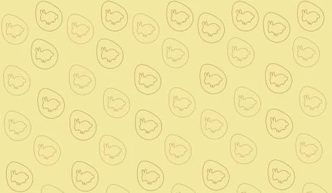 Easter Pattern Rabbit Yellow. Stockillustratie