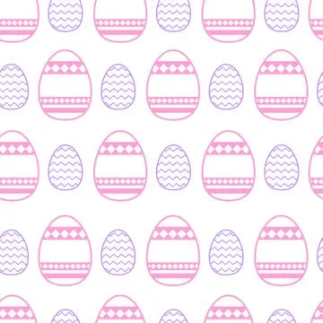 Easter Pattern Seamless Background With Colorful Decorative Eggs イラスト素材