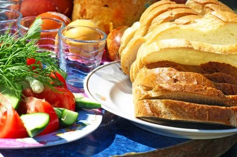 Easter picnic. Stock Photos