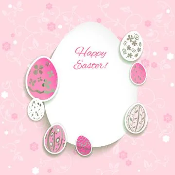 Easter pink background Stock Illustration