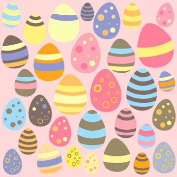 Easter pink seamless texture with eggs Illustrazione stock