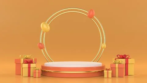Easter podium background Stock Illustration