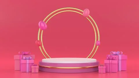 Easter podium background Stock Illustration