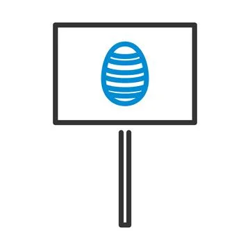 Easter Pointer With Egg Icon Stockillustratie