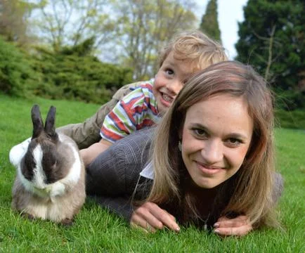 Easter posing Stock Photos