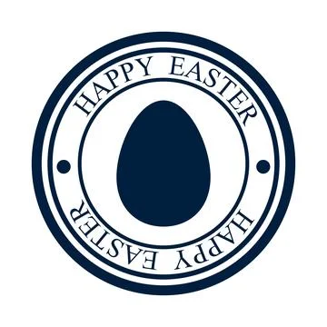 Easter postal retro stamps icon egg Stock Illustration