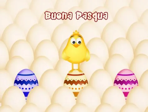 Easter postcard Illustrazione stock