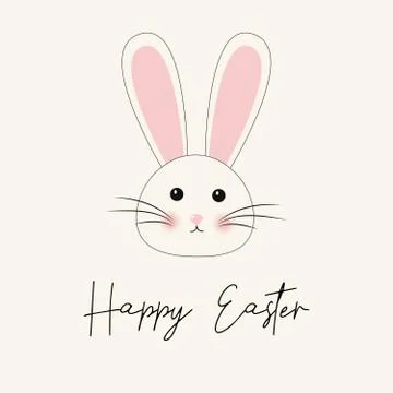 Easter poster, background or card with eggs and bunny ears. Vector illustration. Stock Illustration