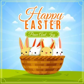 Easter poster illustration Stock Illustration