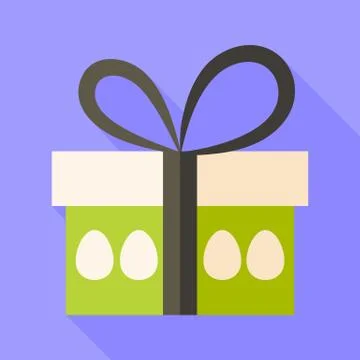 Easter present box with eggs Illustrazione stock