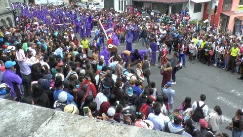 Easter Procession Approaches 스톡 동영상 75056577