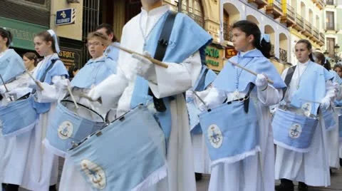 Easter Procession Stock Footage 12328948