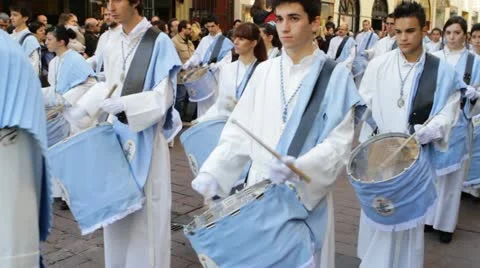 Easter Procession Stock Footage 12330278