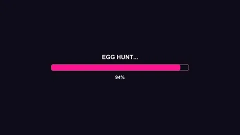 Easter progress bar animation with message and completion status displayed .. Stock Footage 326692584