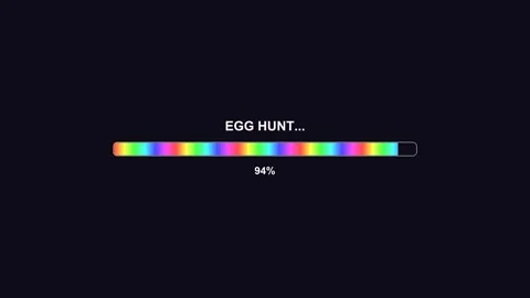 Easter progress bar animation showing completion of egg hunt with colorful .. Stock Footage 326692680