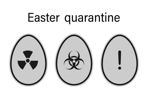 Easter quarantine due to global outbreak. Stock Illustration