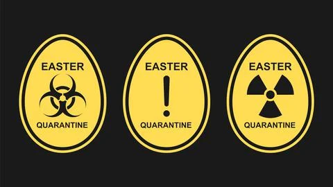 Easter quarantine due to global outbreak. Stock Illustration