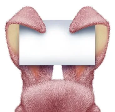 Easter rabbit blank sign Иллюстрация