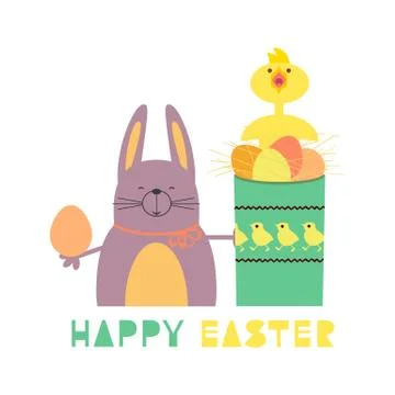Easter rabbit bunny Stock Illustration