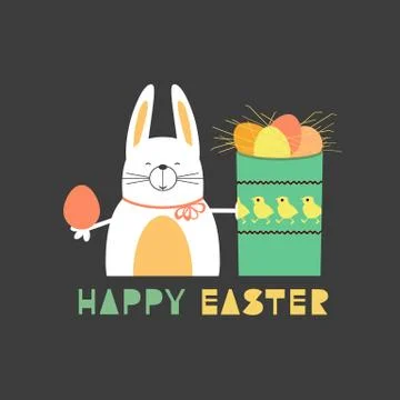 Easter rabbit bunny Stock Illustration