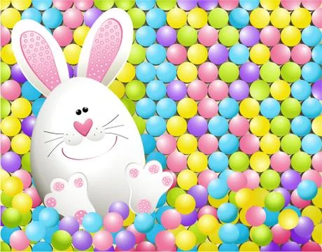 Easter rabbit in candies Stock Illustration