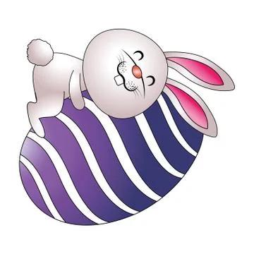 Easter rabbit cartoon Illustrazione stock