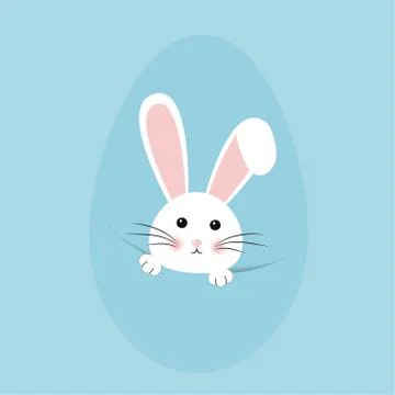 Easter rabbit, easter Bunny. Vector illustration. Stock Illustration