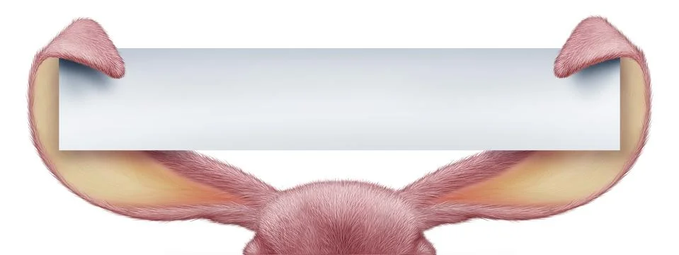 Easter Rabbit Horizontal Sign 库存插图