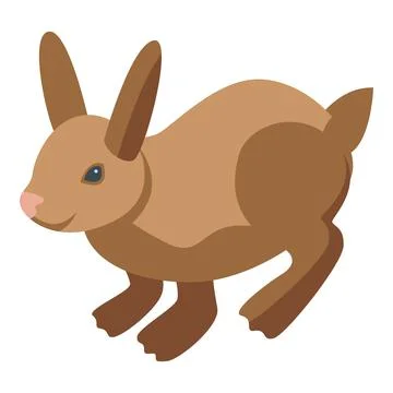 Easter rabbit icon isometric vector. Cute bunny Illustrazione stock