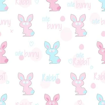 Easter rabbit pattern Stockillustratie