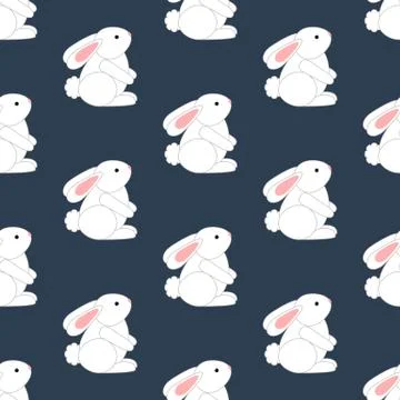 Easter rabbit seamless pattern Stock Illustration