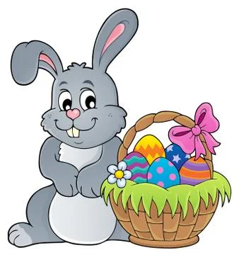 Easter rabbit thematics Stock Illustration