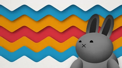 Easter Rabbit Transition with object ID and alpha Stock Footage 150226425