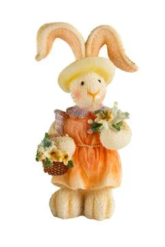 Easter rabbit on white background 写真素材