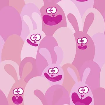 Easter rabbits seamless spring animals pattern for wrapping paper and fabrics Illustrazione stock