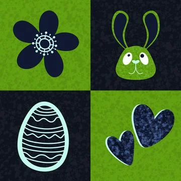 Easter rabbits seamless spring animals pattern for wrapping paper and fabrics Stock Photos