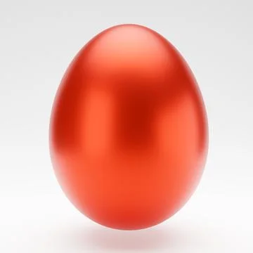 Easter red egg 3d render Stock Illustration