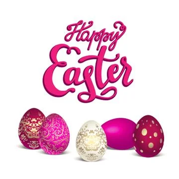 Easter red eggs Stock Illustration