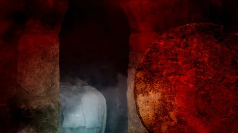 Easter Resurrection Empty Tomb Backgorund Graphics Video stock 127703537